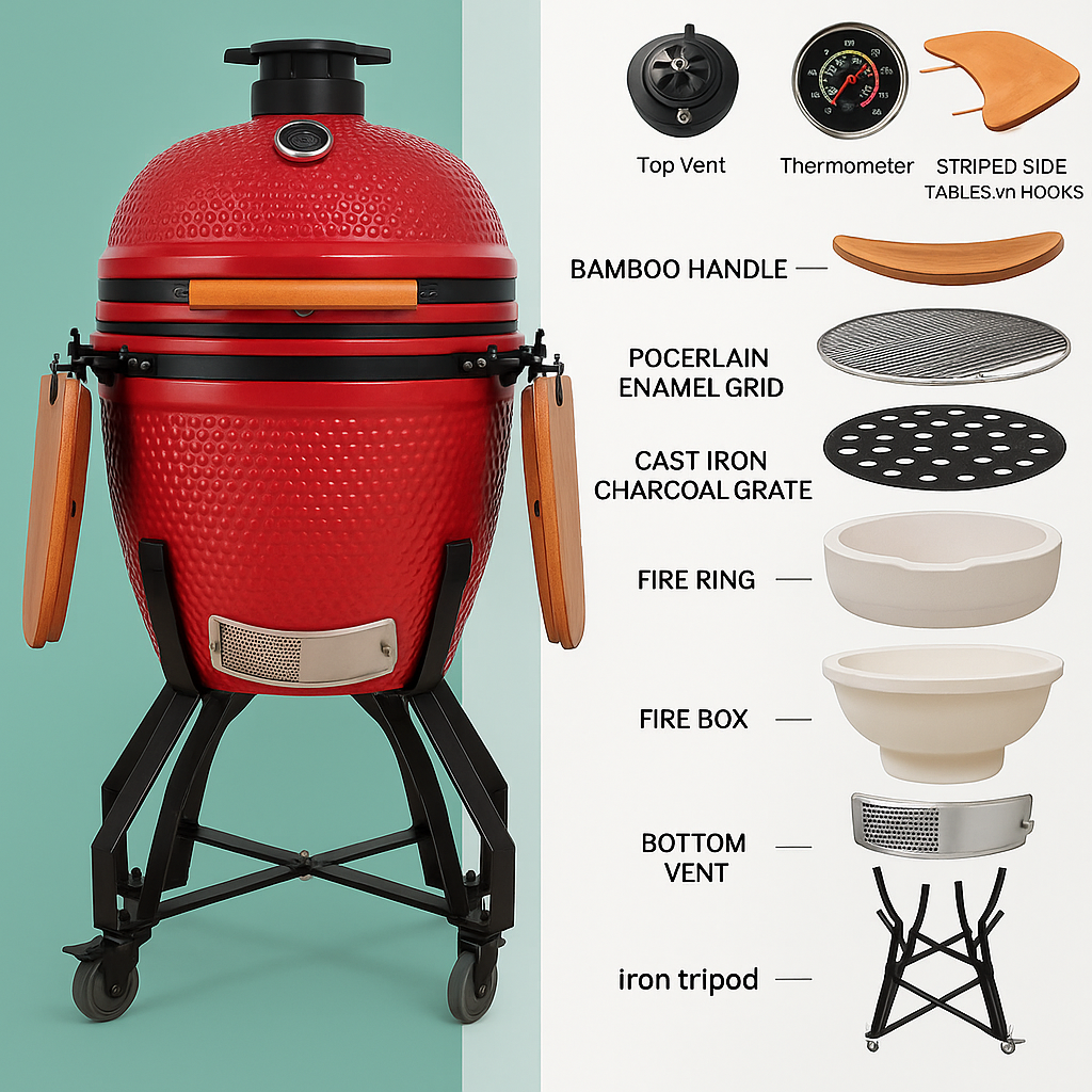 EmberStone Royale 22" Kamado Smoker