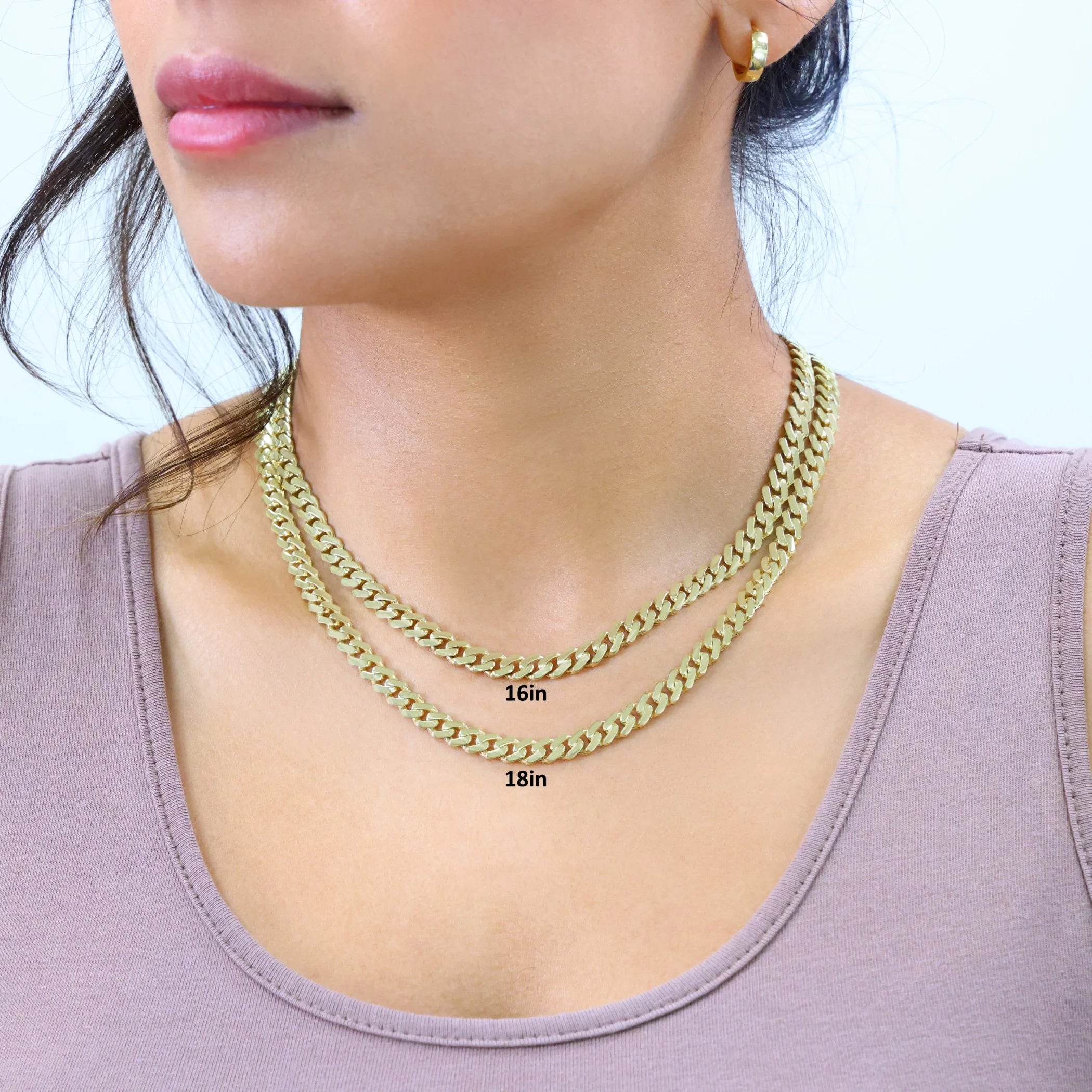 14K Real Yellow Gold Royal Monaco 6Mm Miami Cuban Link Necklace (16"-30") Italian Jewelry for Men & Women