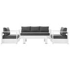 Tahoe 4-Piece Outdoor Patio Powder-Coated Aluminum Set by Modway