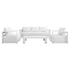 Tahoe 4-Piece Outdoor Patio Powder-Coated Aluminum Set by Modway