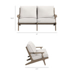 Saratoga 4-Piece Outdoor Patio Teak Wood Furniture Set by Modway