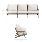 Saratoga 4-Piece Outdoor Patio Teak Wood Furniture Set by Modway