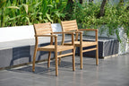 Julien FSC Certified Teak Wood Outdoor Patio Extendable Dining Set