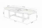Julien FSC Certified Teak Wood Outdoor Patio Extendable Dining Set