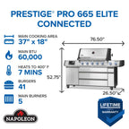 Patio Elegance Gas Grill Prestige PRO 665 Elite with Smart Technology & Electric Smoker Box