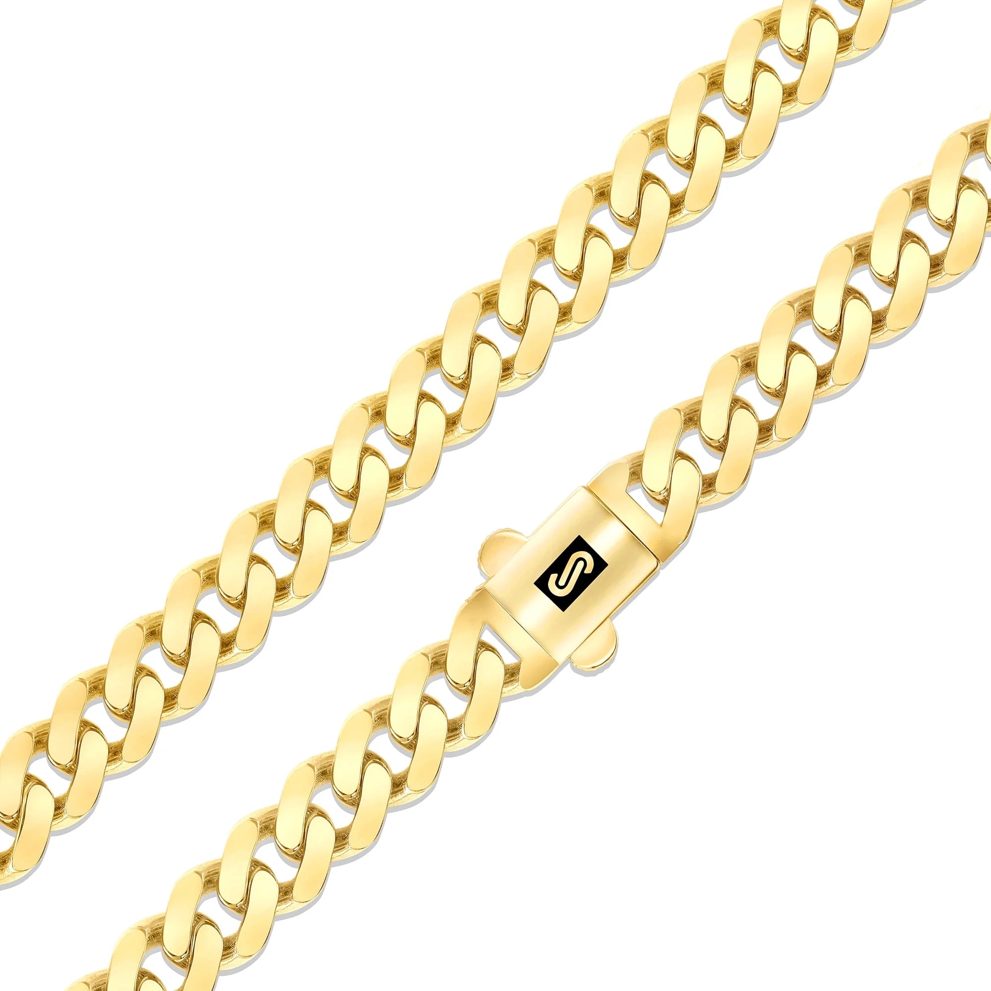 14K Real Yellow Gold Royal Monaco 6Mm Miami Cuban Link Necklace (16"-30") Italian Jewelry for Men & Women