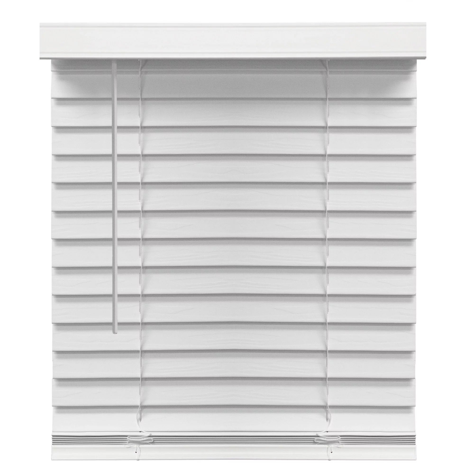 2" Cordless Faux Wood Blinds, White
